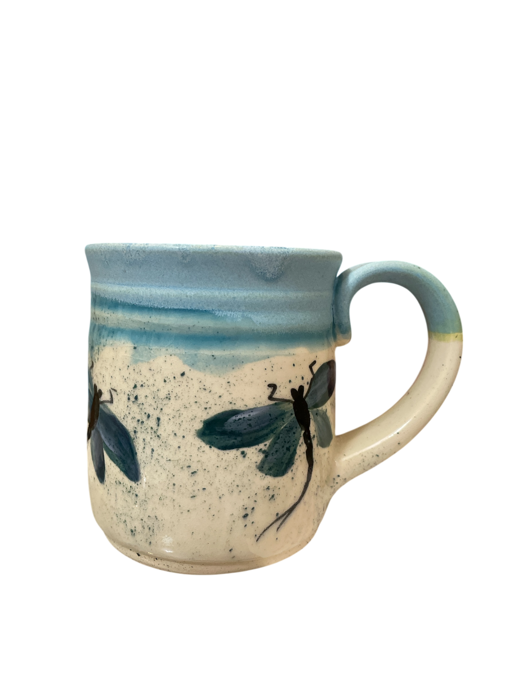 Blue Dragonfly mug by Bridget Mayak